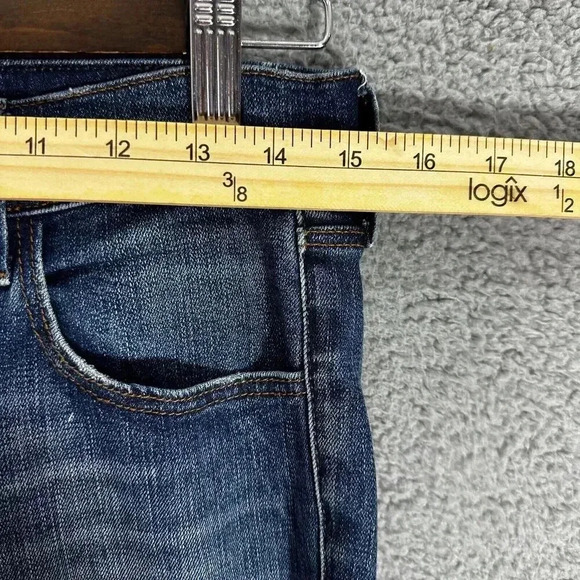 J. Brand Skinny Jeans Womens 29 Blue Dark Wash High Rise Stretch Distressed Boho - Picture 3 of 9